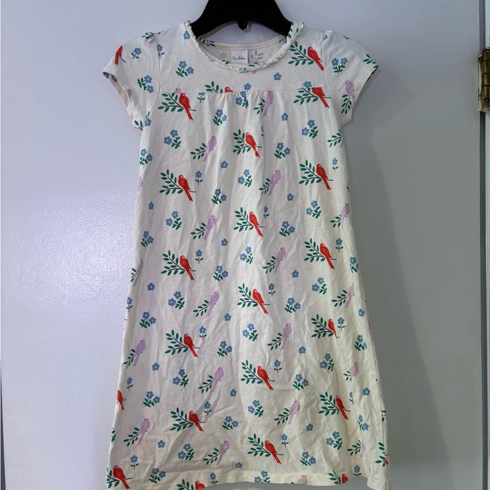 Girls mini Boden dress with Colorful Bird Print